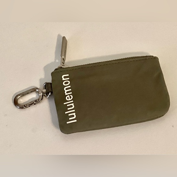 lululemon athletica Accessories - Lululemon Athletica Olive Green Key & Card HolderWristlet Clip On